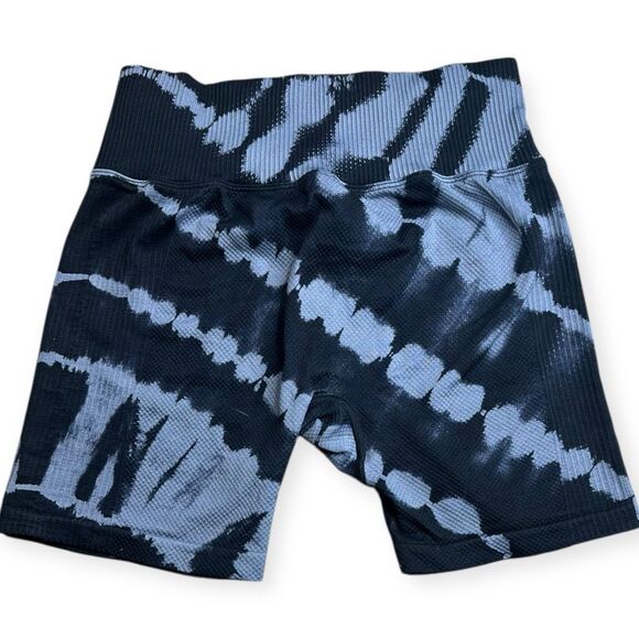 PINK VICTORIA’S SECRET PINK ACTIVE VSX Women’s Black Gray Tie-Dye Ribbed Biker S - Picture 5 of 8